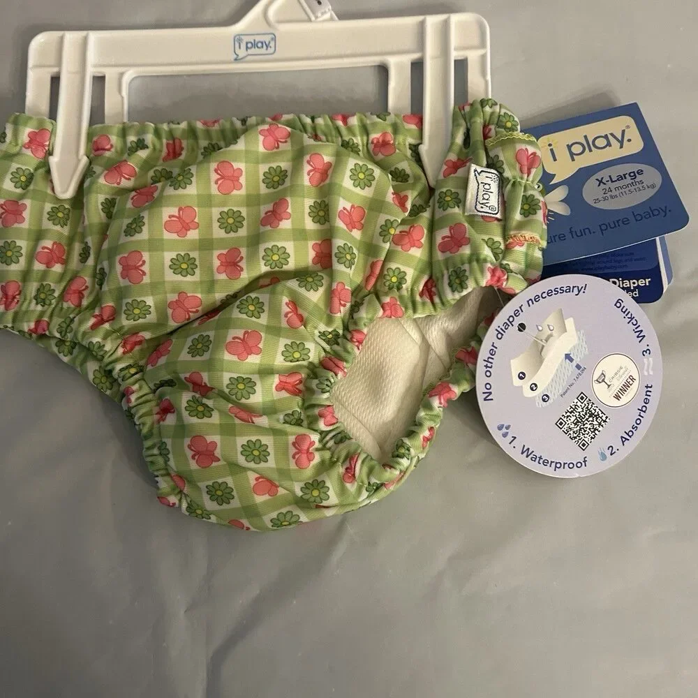 iPlay Swim Diaper. Pink Cars Girls XL 24 Months. New With Tags